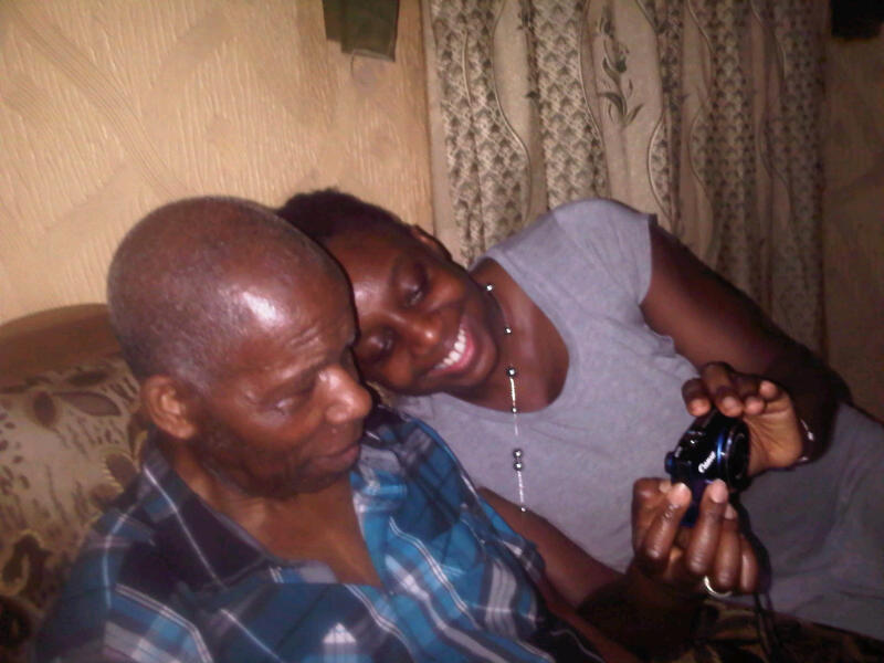 A photo of Yinka Ekundayo and her dad